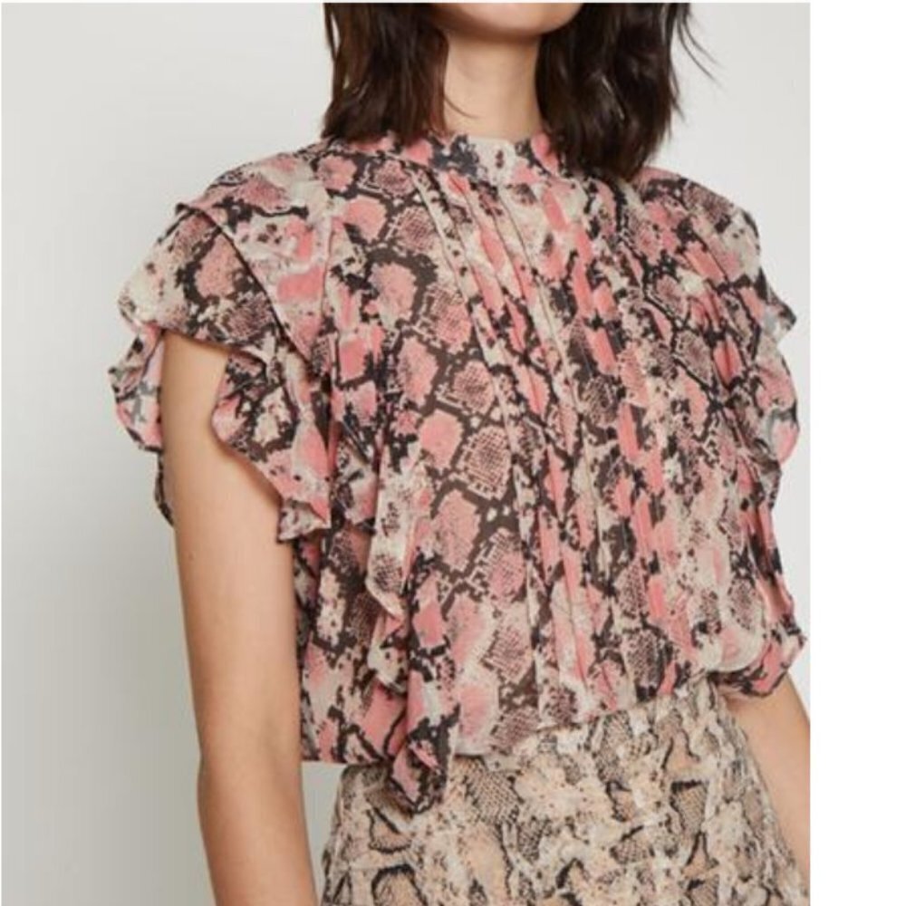 Walter Baker Liv Top snake print sleeveless Small L222